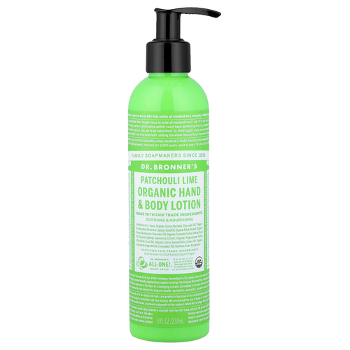 Dr. Bronner's, Органический лосьон для рук и тела, пачули и лайм, 237 мл (8 жидк. унц.)