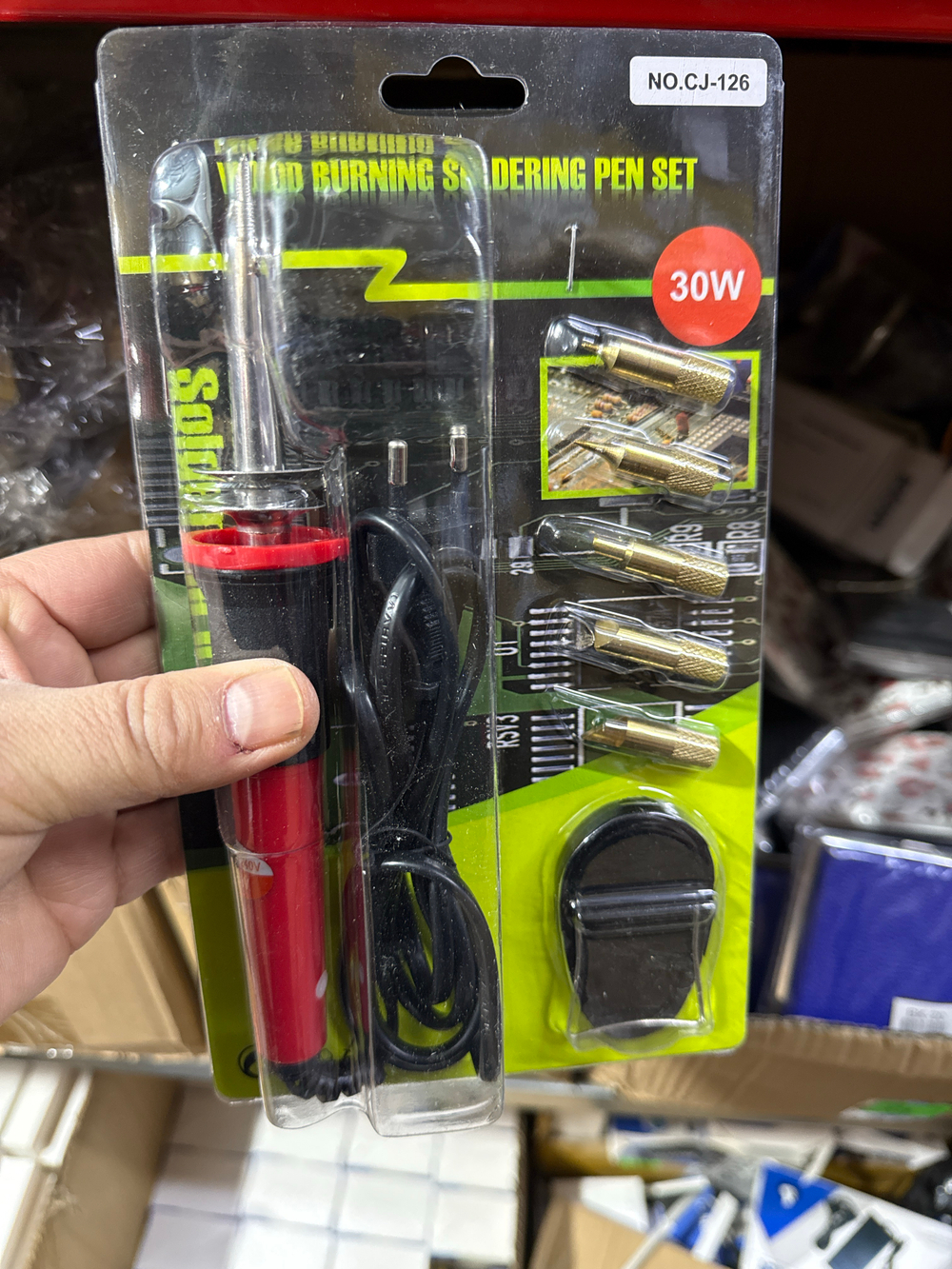 Паяльник с набором насадок 30W CJ-126