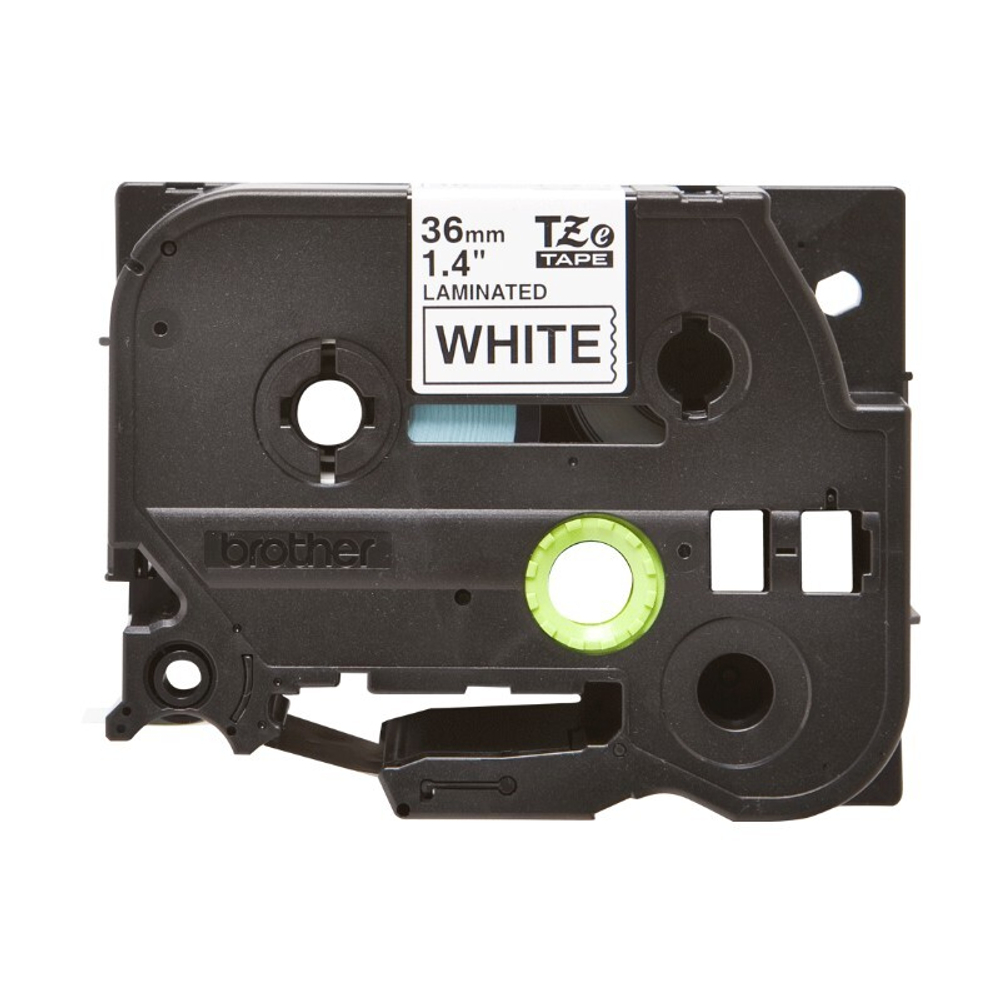 Brother TZE-261 кассета с лентой для печати наклеек, чёрный шрифт на белой основе, 36мм*8м