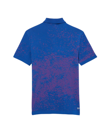 Мужское теннисное поло Lacoste Slim Fit Roland-Garros Edition Sport Polo - синий/розовый