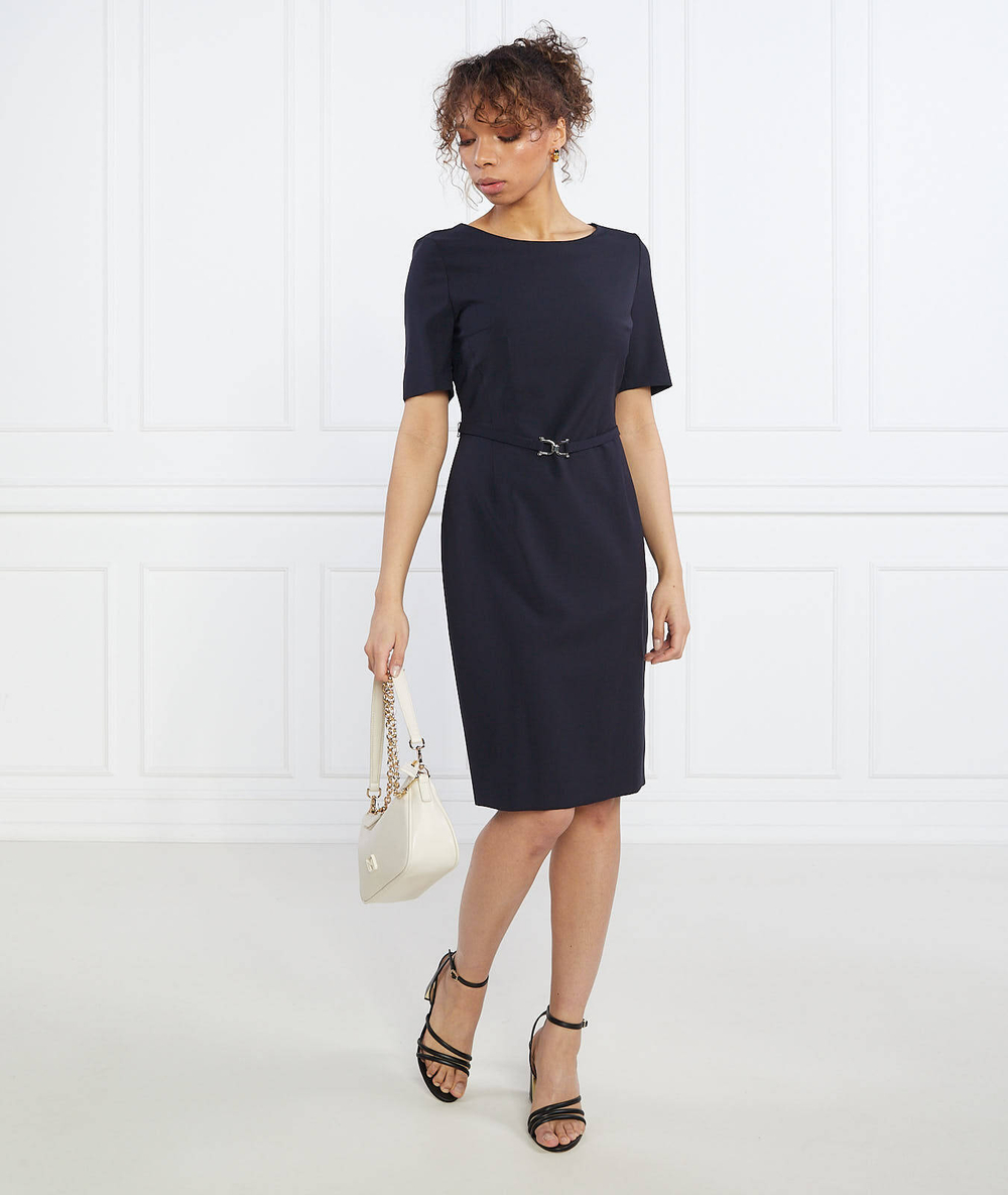 хлопковое платье daleah BOSS BLACK - темно-синий(50490041)