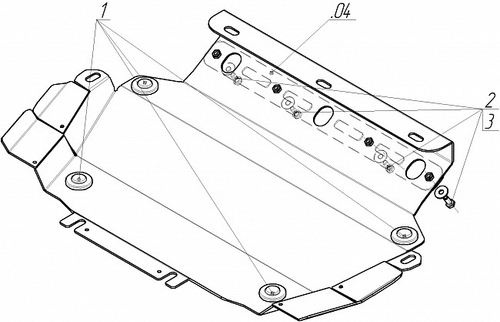 Защита радиатора стальная для Chevrolet TrailBlazer 2012-2015 MOTODOR.13008