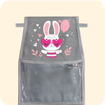 Кармашки для детского сада на липучке. Зайка