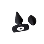 Черная анальная вибропробка с пультом ДУ Uranus - 12,8 см. (Цвет: черный)