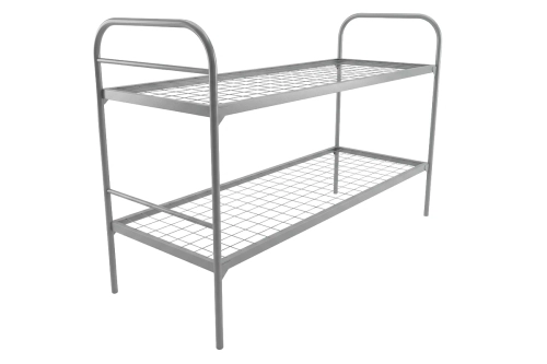 Кровать металлическая двухъярусная "Бюджет", 80х190 см, сетка 100х50