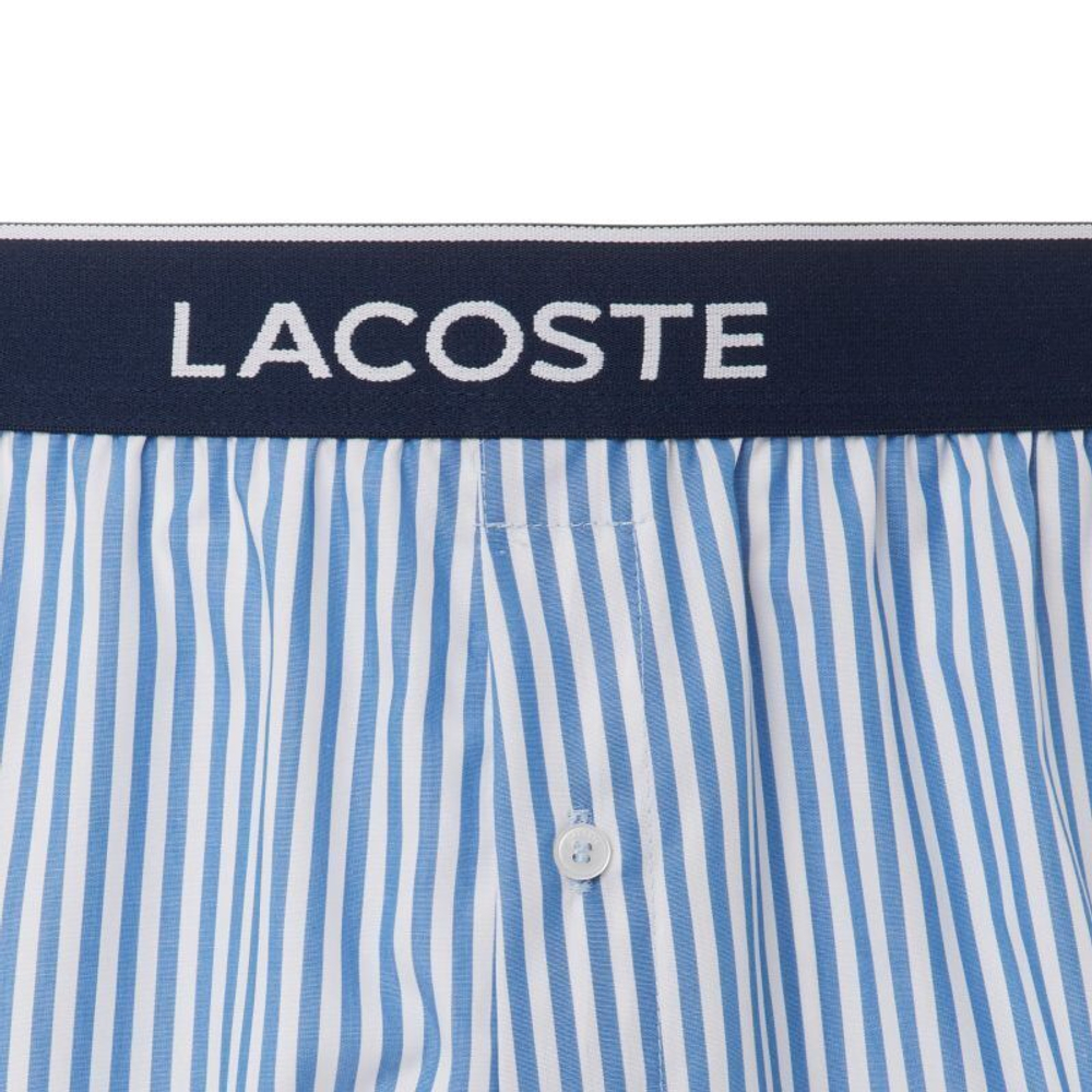 Мужские спортивные боксеры Lacoste Cotton Poplin 3P - blue navy/blue