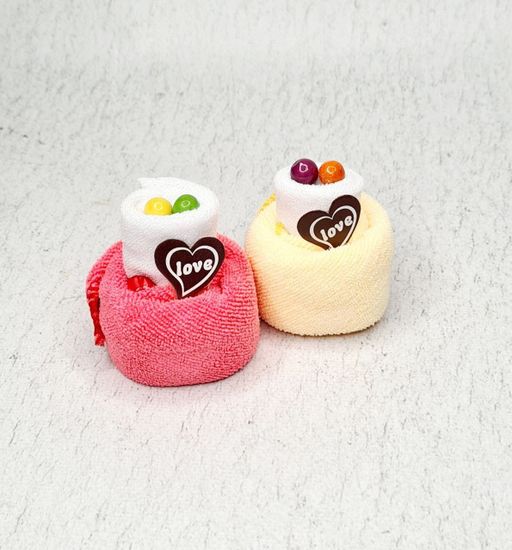 Сувенир полотенце махровое "Тортики", 20*20 см