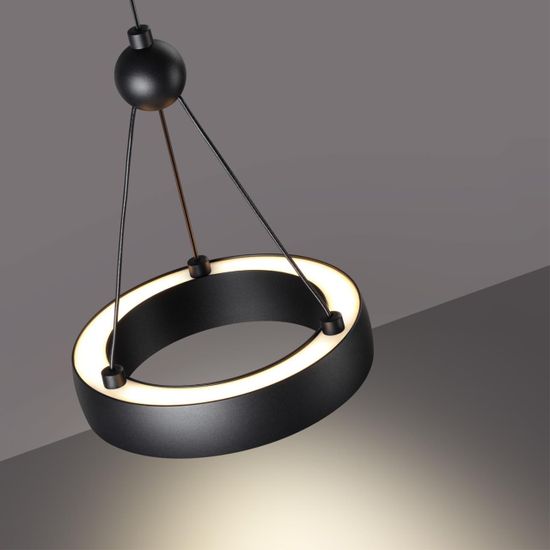 359396 OVER NT24 278 черный Светильник подвесной светодиодный, длина провода 2м IP20 LED 12W вниз/5W вверх 220V 1360Лм 3000K TURN