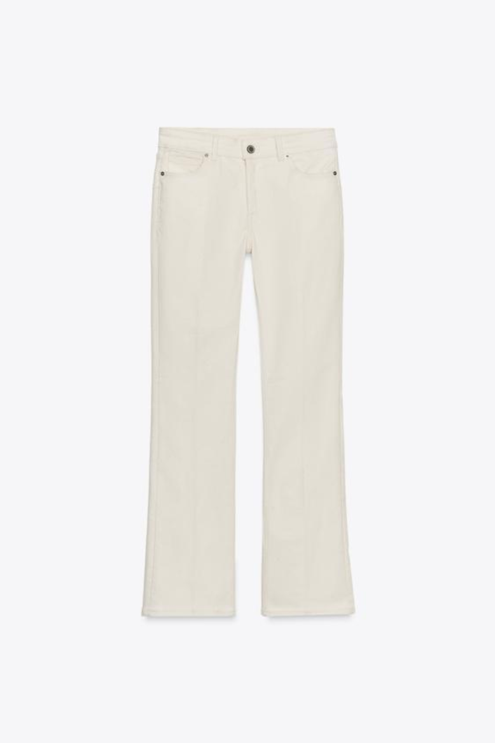 ZARA ДЖИНСЫ BOOTCUT С ВЫСОКОЙ ПОСАДКОЙ — ZW COLLECTION, ЭКРЮ