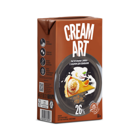 Крем на растительных маслах "CREAMART" ваниль, мдж 26%, 1 литр.