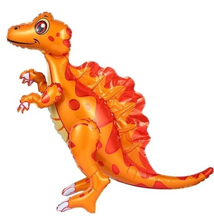 Шар 3D (30''/76 см) Фигура, Динозавр Спинозавр, Оранжевый, 1 шт. в уп.