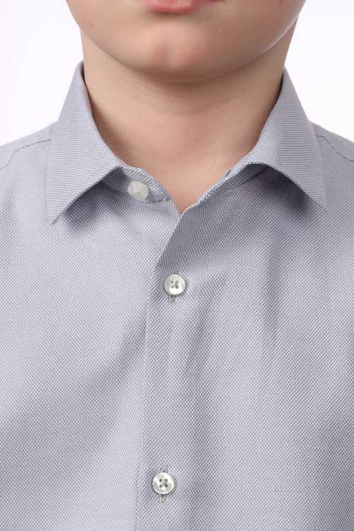 Сорочка подростковая VESTER длинный рукав, цвет серый, хлопок/пэ 68314 49