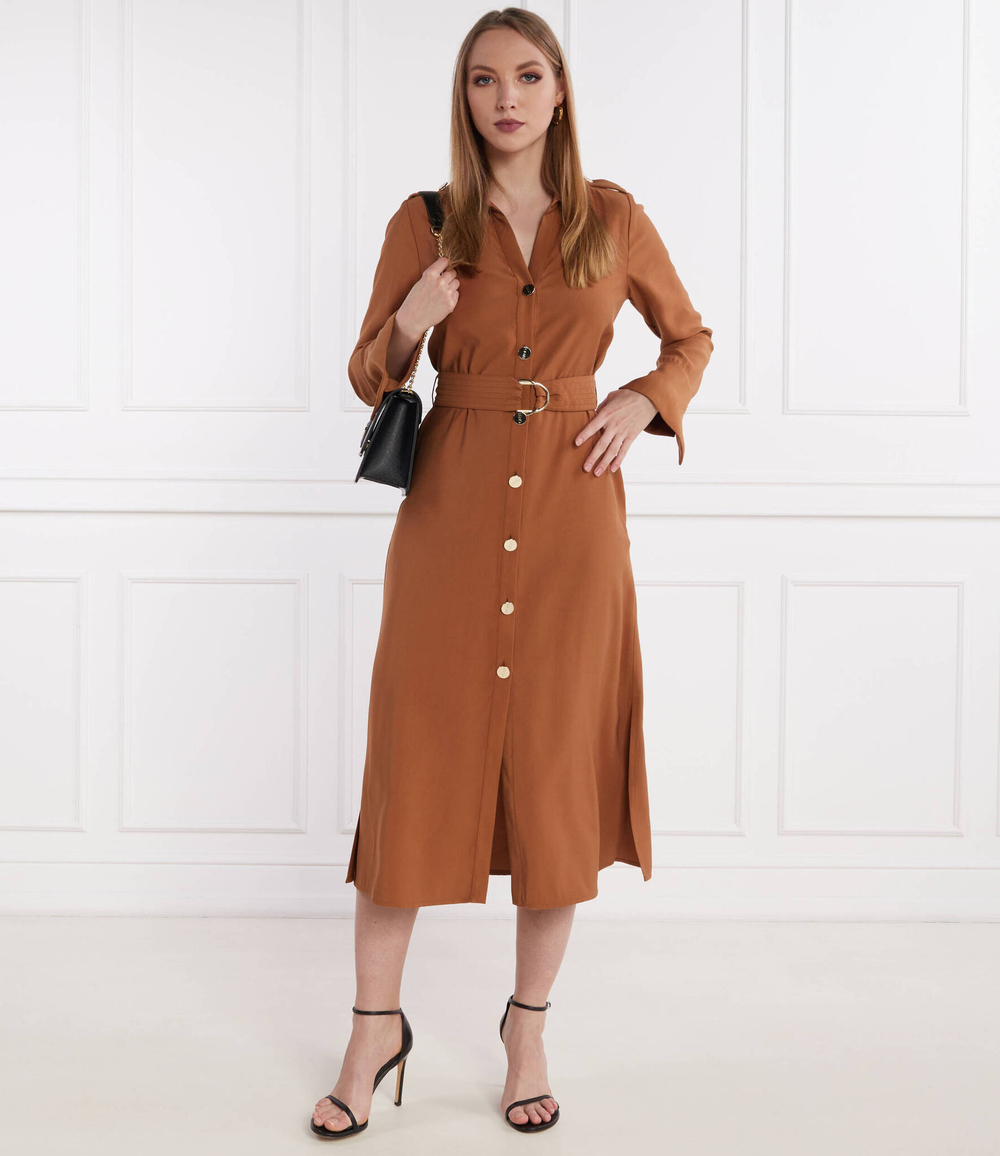 Платье с ремешком chemisier Liu Jo - коричневый(CA4239 T5826)