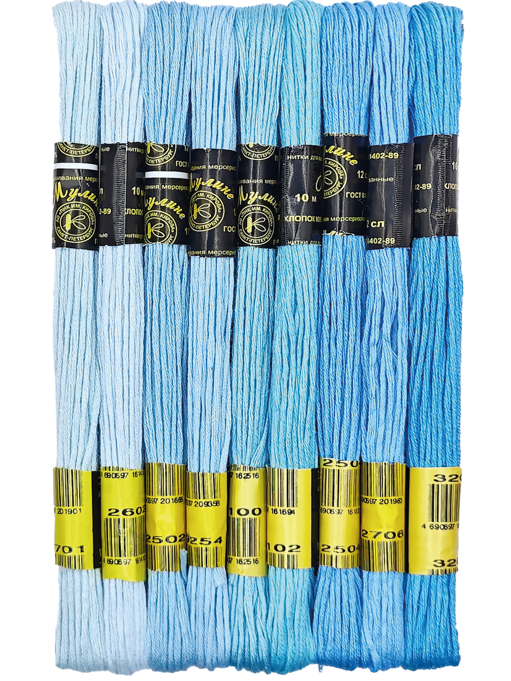Наборы ниток мулине для вышивания ПНК Киров 9 шт.