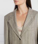 Хлопковый пиджак Jaleco BOSS BLACK - серый(50510125)