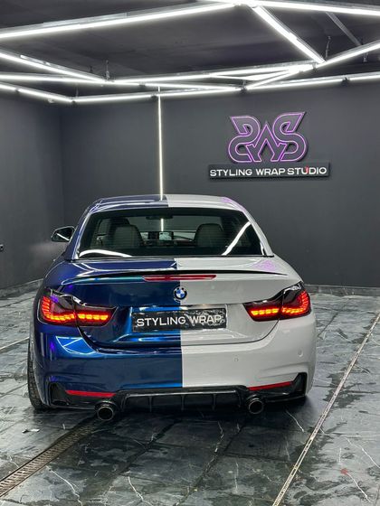 Пленка PET перламутровая синяя темная глянцевая Sky Blue Carbins