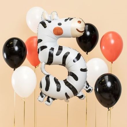 Композиция шаров "5 лет с Зеброй"