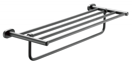 5119-G Полотенцедержатель с полкой  (ГРАФИТ) ViEiR  (10/1шт)
