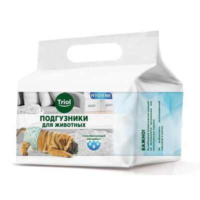 Подгузники для собак XS, вес собаки 2-4кг (уп.12шт.), серия HYGIENE, Triol