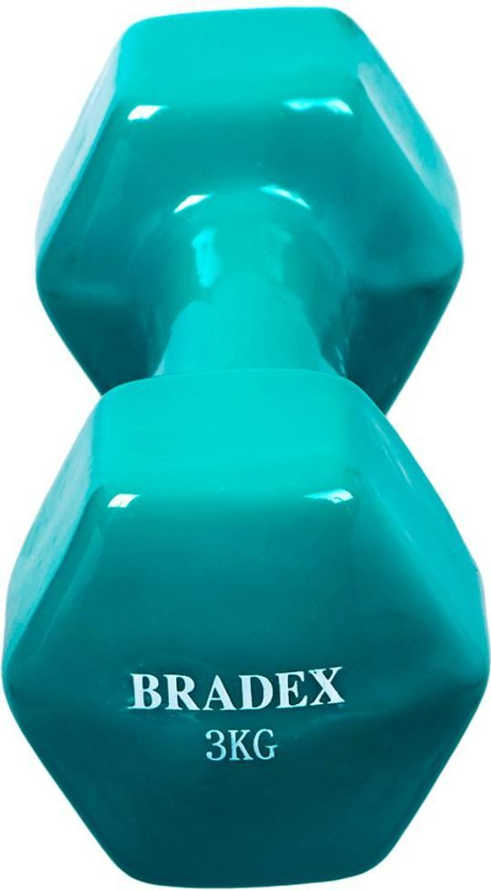 Набор гантелей обрезиненных по 3 кг, голубые, 2шт