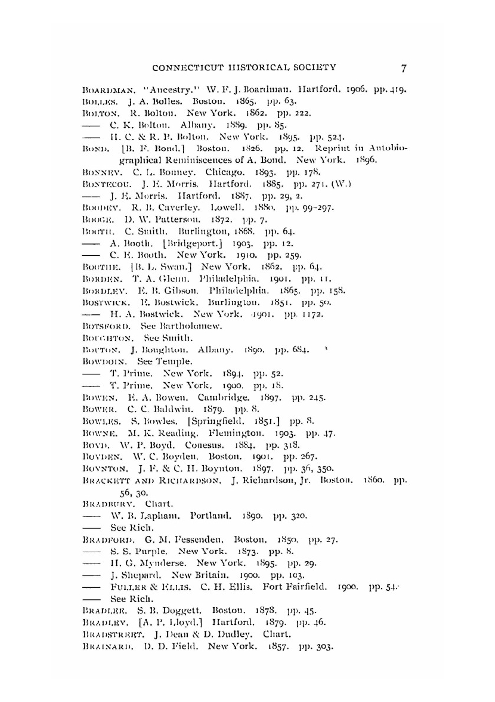 List of family genealogies in Library of Connecticut Historical Society | Нет автора
