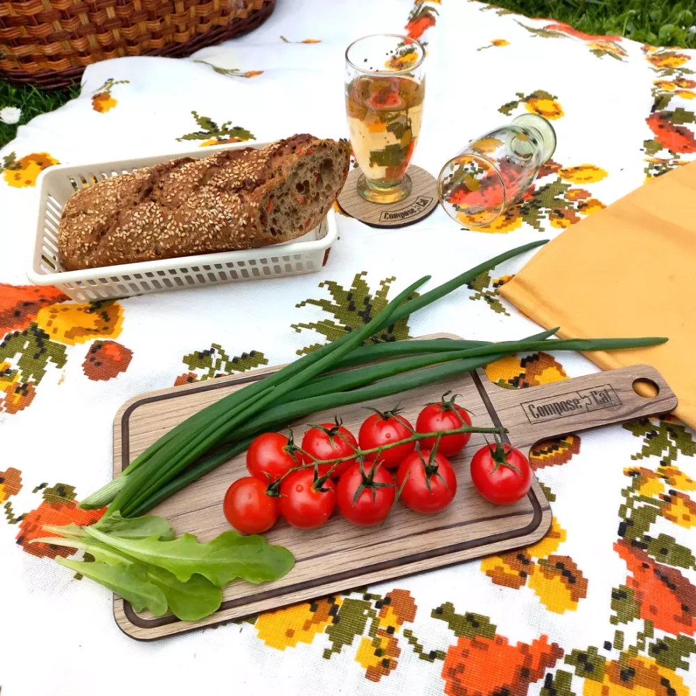 Доска разделочная с ручкой 15х33см ComposeEat Everyday дуб натуральный