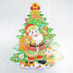 Наклейка новогодняя большая 33*43см, в ассортименте