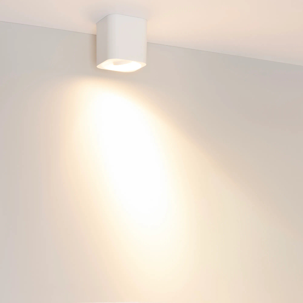 Светильник SP-ACENTO-S95x95-10W Warm3000 (WH, 20-45 deg, 230V) (Arlight, IP20 Металл, 5 лет) 055746
