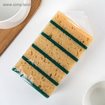 Губка для мытья посуды желтая (5шт)