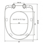 Сиденье д/унитаза  WAVE W-SC-5pp полипропилен БЕЛЫЙ глянец (Бореаль,Алькор,Хит,Мерида,Eco) 11