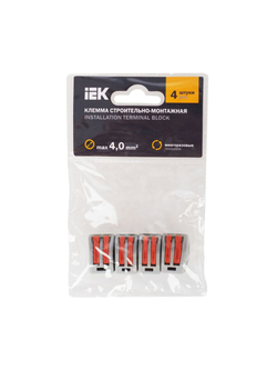 Клемма строительно-монтажная СМК 222-412 (уп.4шт) IEK UKZ-004-412