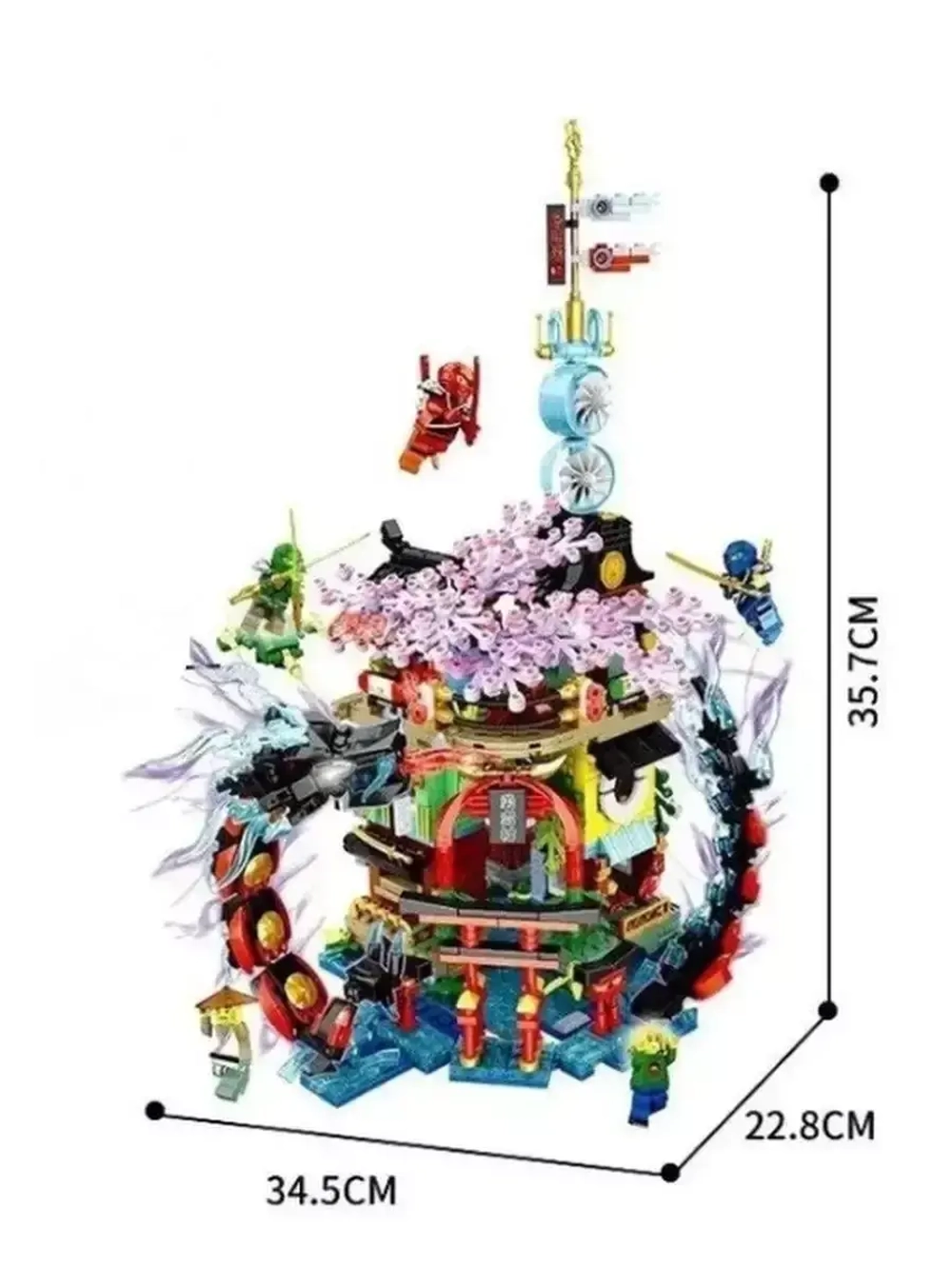 Конструктор Ниндзя "Небесный Храм: Сады" 1455 деталей 76117
