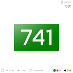 Номер на дверь 741, табличка на дверь для офиса, квартиры, кабинета, аудитории, склада, зеленая 120х70 мм, Айдентика Технолоджи