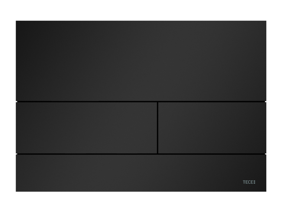 Металлическая панель смыва унитаза TECEsquare II для системы с двойным смывом, цвет черный