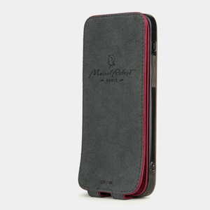 Чехол для iPhone 12 Pro Max из натуральной кожи теленка, цвета малины