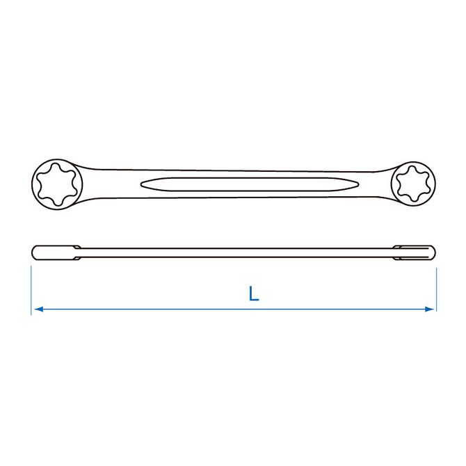 KING TONY (19200711) Ключ накидной TORX E-стандарт E7 x E11