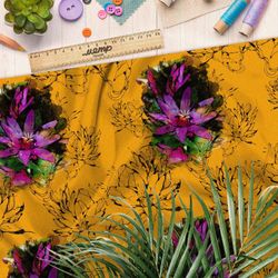 Ткань бифлекс фиолетовый цветок с тенью