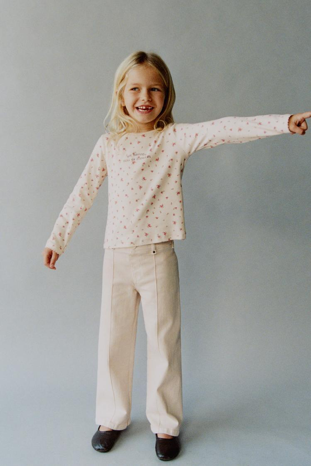 ZARA БРЮКИ ИЗ ТВИЛА С ОТДЕЛКОЙ, ЭКРЮ