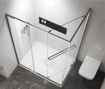 Душевой уголок Tesi VSRW-7TS9012CL, 1200*900, хром, стекло прозрачное