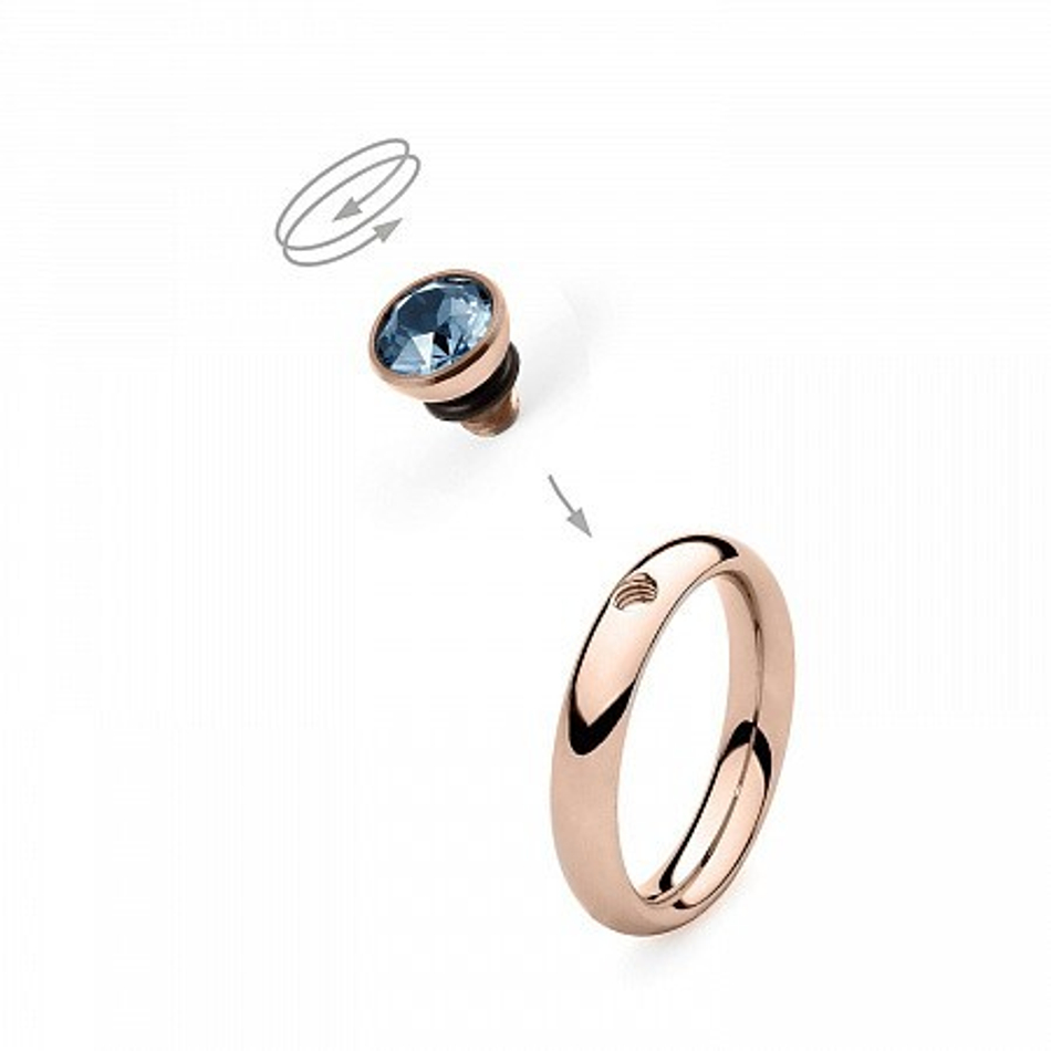 Шарм Qudo Bottone Light Sapphire 5 мм 630095 BL/RG