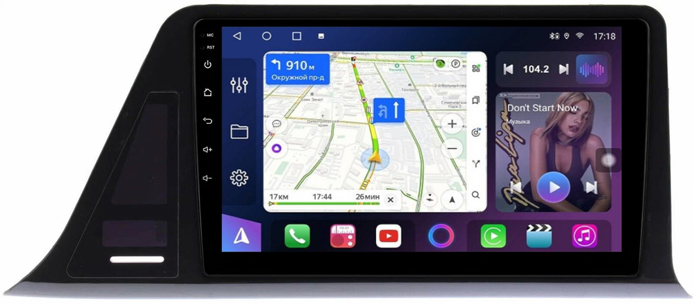 Магнитола для Toyota C-HR 2016-2019 (правый руль, вместо 230x130мм) - FarCar BM9549RF3M на Android 13, QLED, TS10, 4Гб+32Гб, CarPlay, 4G SIM-слот