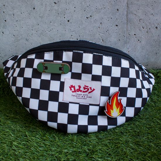 Значок деревянный (брошь) Скейт. Fire Pin