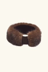 Меховая повязка (Russian Roullete), коричневая