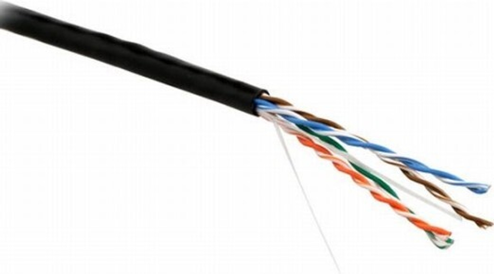 Кабель витая пара U/UTP 5e кат. 4 пары Lanmaster LAN-5EUTP-LSZH-BK
