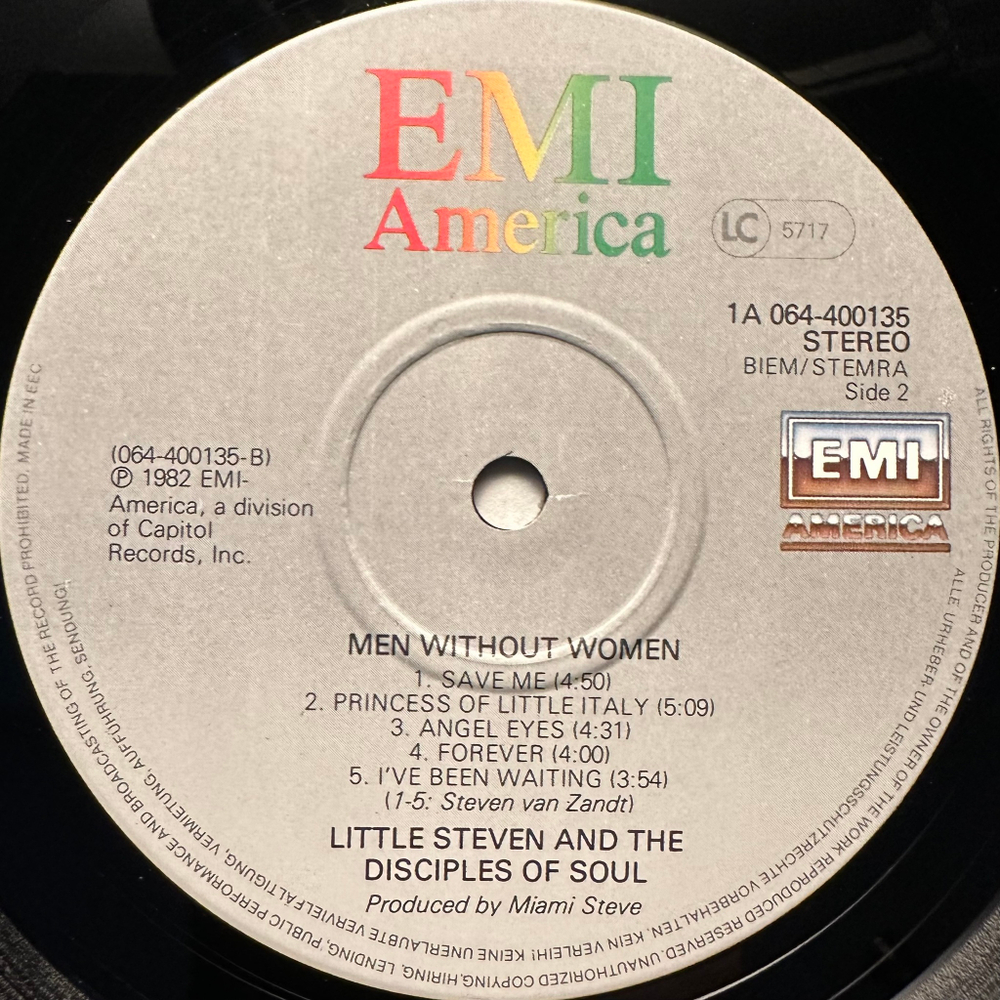 Little Steven And The Disciples Of Soul - Men Without Women (Голландия 1982г.)