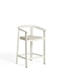 Уличный полубарный стул Erice из алюминия и веревки цвета экрю, 75 см