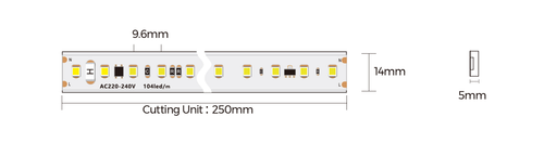 Светодиодная лента Ultra 220В 2835 12 Вт/м
