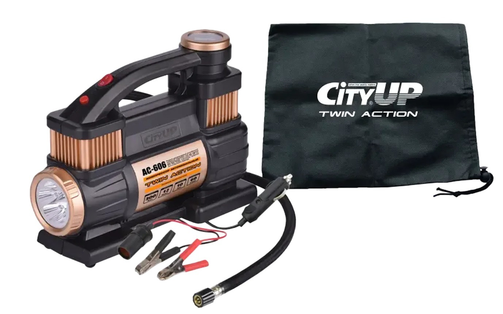 Компрессор CA 606 (Сity Up)  TWIN ACTION 2х поршн 300Вт 60л/мин