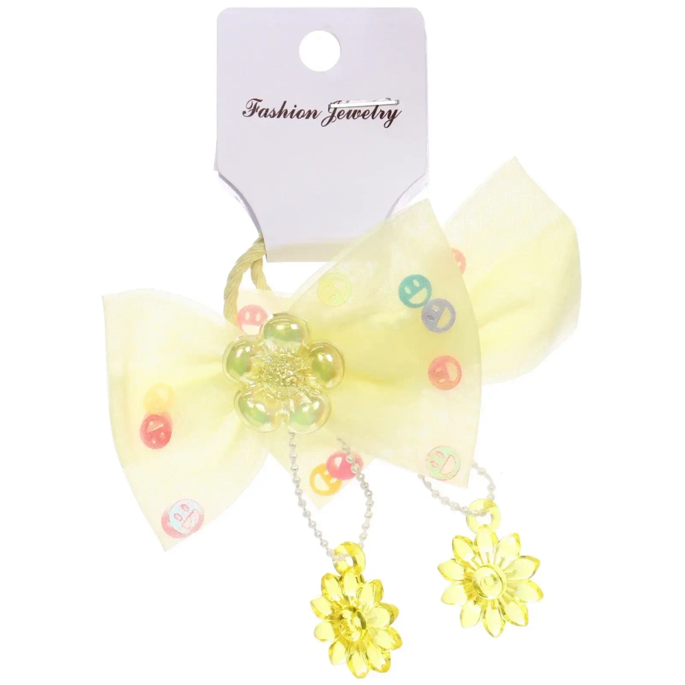 Резинки для волос детские 2шт «КОНФЕТКИ», цветочки, микс 5 цветов, d-3см