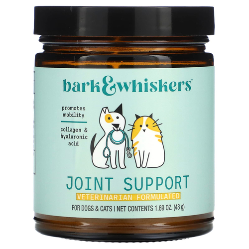 Dr. Mercola, Bark & Whiskers™, добавка для поддержки суставов, для собак и кошек, 48 г (1,69 унции)
